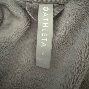 Athleta Soft Gray Fleece Top